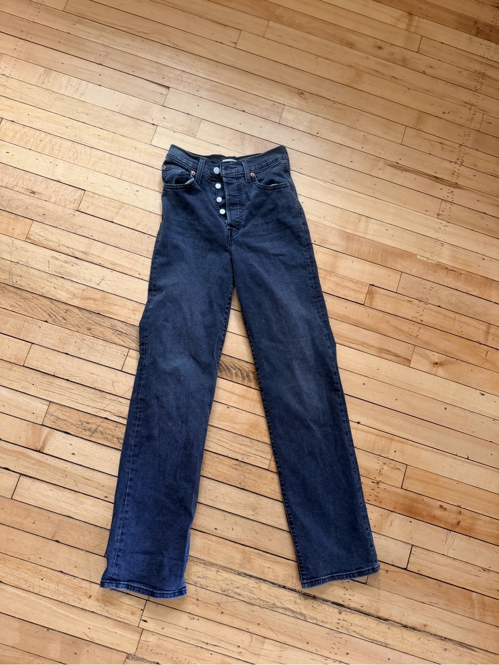 Levi's Ribcage Straight Jeans black
